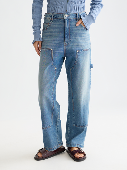 Pantalon large taille haute Raine