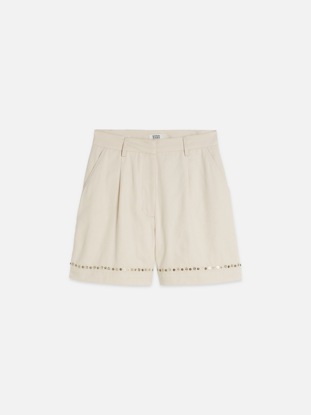 Embellished High Rise Shorts