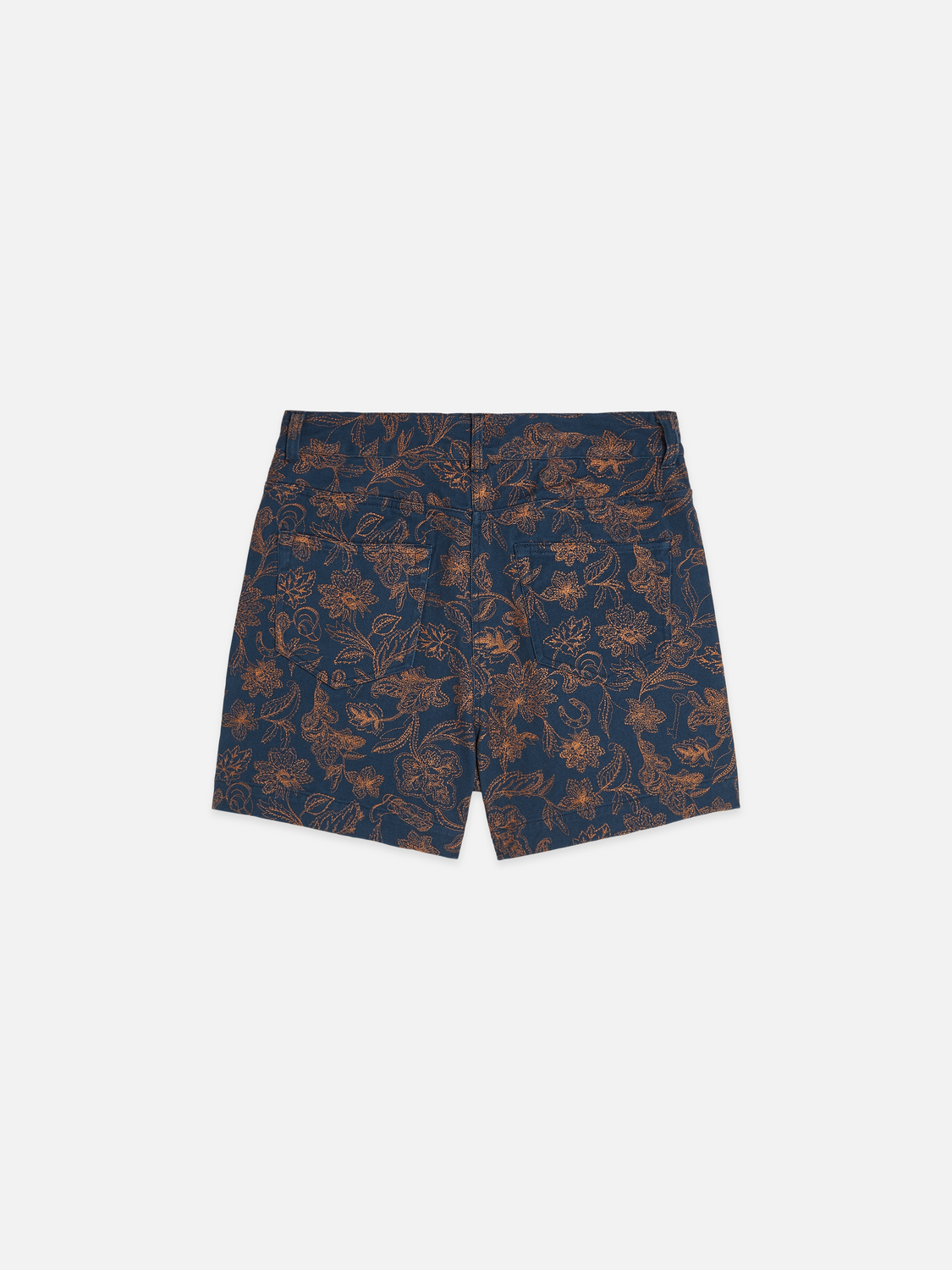 Embroidered High Rise Shorts