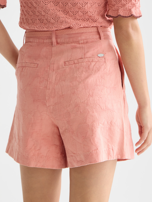 Jacquard Structured High Rise Shorts