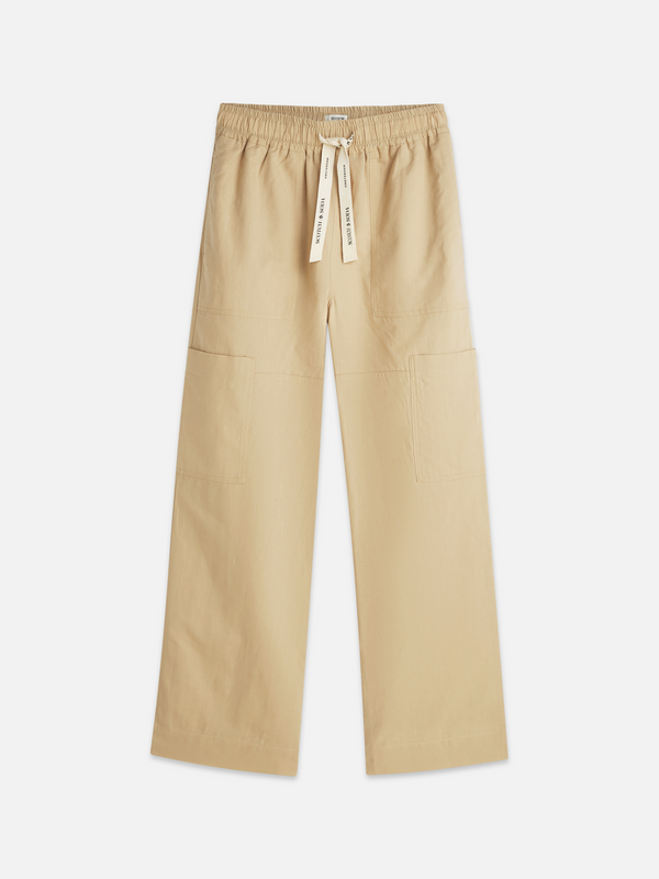 Noa - Linen High-Rise Wide-Leg Relaxed Pull On Pants