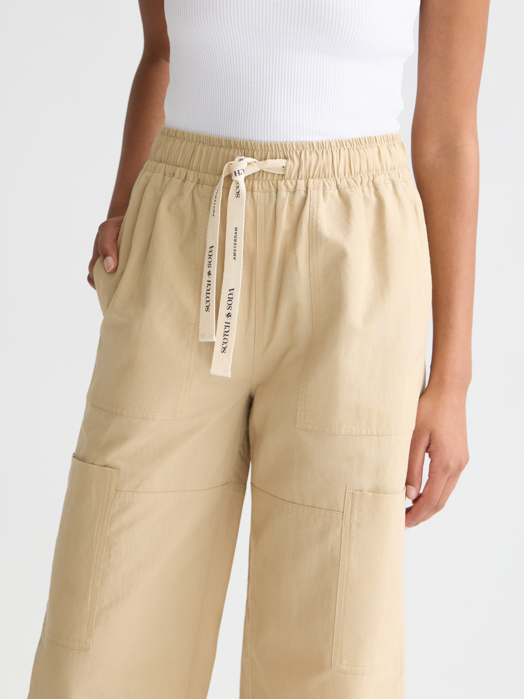 Noa - Linen High-Rise Wide-Leg Relaxed Pull On Pants