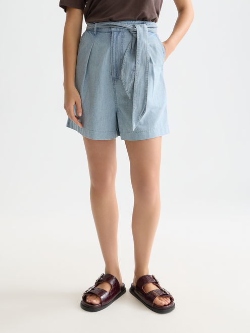 Leichte Indigo-Shorts